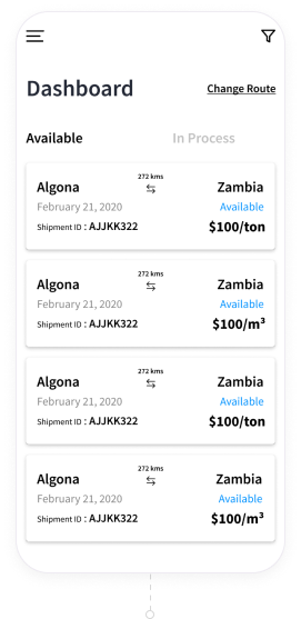 Quick access to all shipment details on Dashboard